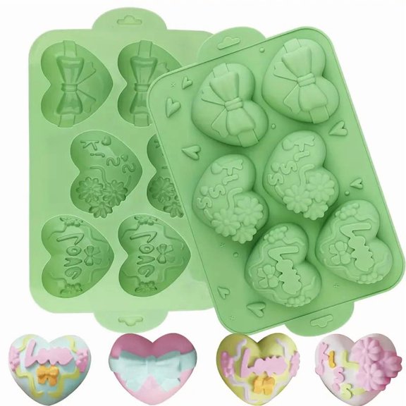 Heart Silicone Baking Mold 3D Nonstick Flexible Cake Pan for Macarons