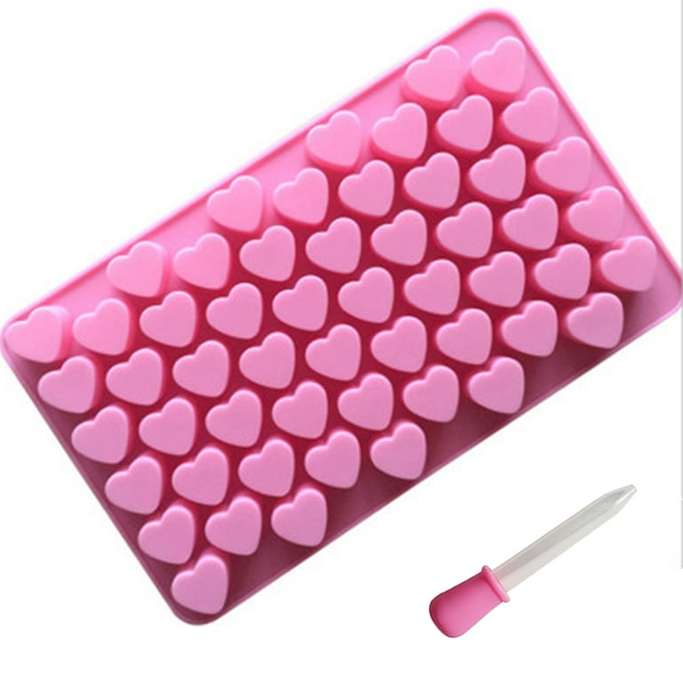 Valentine's Day Silicone Molds 2PCS Large 3D Diamond Heart Shape Chocolate  Molds Soap Molds Cookie Cake Silicone Heart Molds for Candy Jello Candle