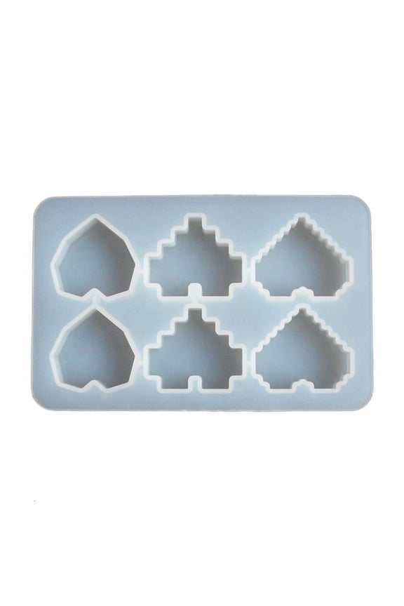 Crystal Epoxy UV Resin Mold Pixel Love Heart Shape High Mirror DIY Handmade