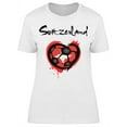 thumbnail image 1 of Heart Soccer Ball Switzerland  T-Shirt Women -Image by Shutterstock, Female Large, 1 of 2