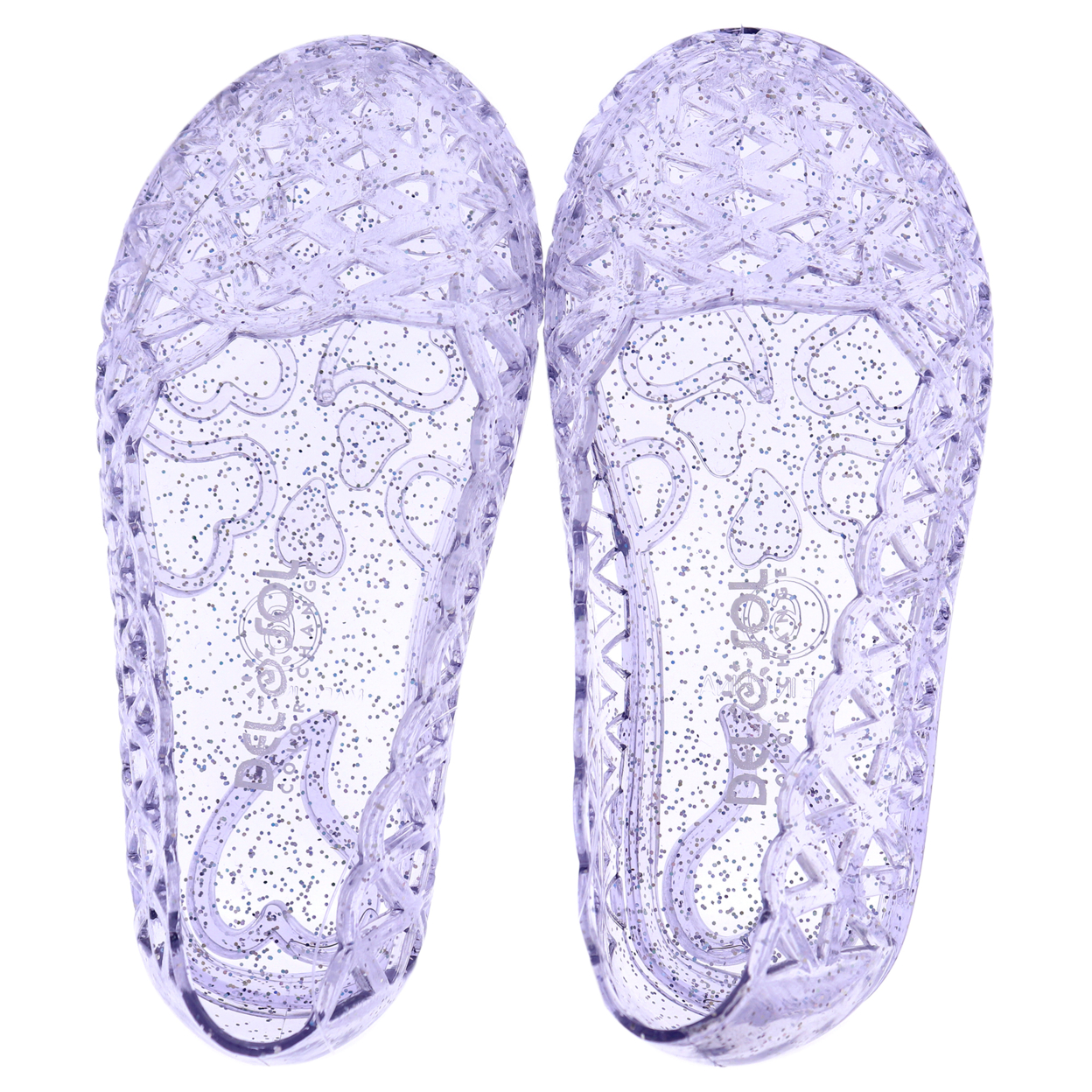 Heart Sole Girl Jellies Shoes - 6 Purple by DelSol for Kids - 1 Pair Shoes - image 1 of 6