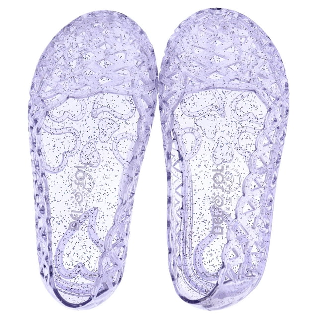 Heart Sole Girl Jellies Shoes - 6 Purple by DelSol for Kids - 1 Pair Shoes
