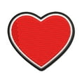 thumbnail image 1 of Heart Solid Applique Multi-Color Embroidered Iron-On Patch - 2.0 Inch Mini, 1 of 5
