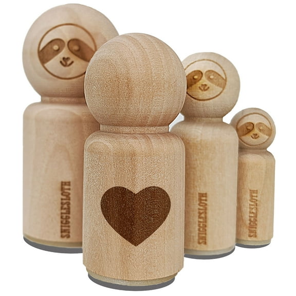 Heart Solid Rubber Stamp for Scrapbooking Crafting Stamping - Large 1-1/4 Inch