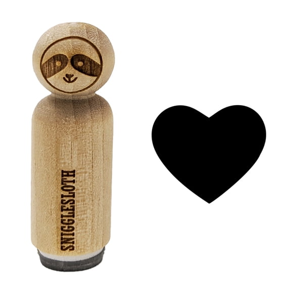 Heart Solid Rubber Stamp for Scrapbooking Crafting Stamping - Mini 1/2 Inch
