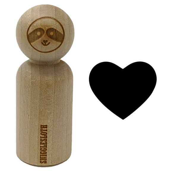 Heart Solid Rubber Stamp for Scrapbooking Crafting Stamping - Small 3/4 Inch