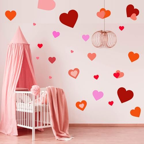 Heart Stencils for Painting on Wood,16 Pcs Plastic Large to Small Different Sizes Heart Templates for Drawing and Crafts,Spraying on Wall-Reusable