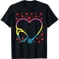 thumbnail image 1 of Heart Stethoscope LGBT-Q Pansexual Pride Registered Nurse RN T-Shirt, 1 of 4