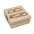 thumbnail image 1 of Heart Stethoscope Split Nurse Essential Worker Doctor Square Rubber Stamp Stamping Scrapbooking Crafting - Small 1.25in, 1 of 7