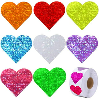 117 Glitter Hearts Sticker Fancy Small Heart Frozen Heart Pink