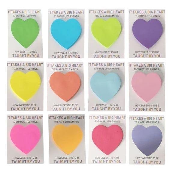 Heart Sticky Notes (1 Random Item), Heart-Shaped Sticky Notes for Love Notes and Decoration, 1-Pack, By TINGXIN
