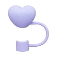 thumbnail image 1 of Heart Straw Topper - Silicone, 10mm Fit, Leakproof, Reusable, for 30/40 Oz Tumbler, Party/Outdoor, 5 Patterns, Dishwasher Safe, 1 of 3