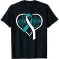 thumbnail image 1 of Heart Strength Cervical Cancer Warrior Awareness Ribbon T-Shirt, 1 of 4
