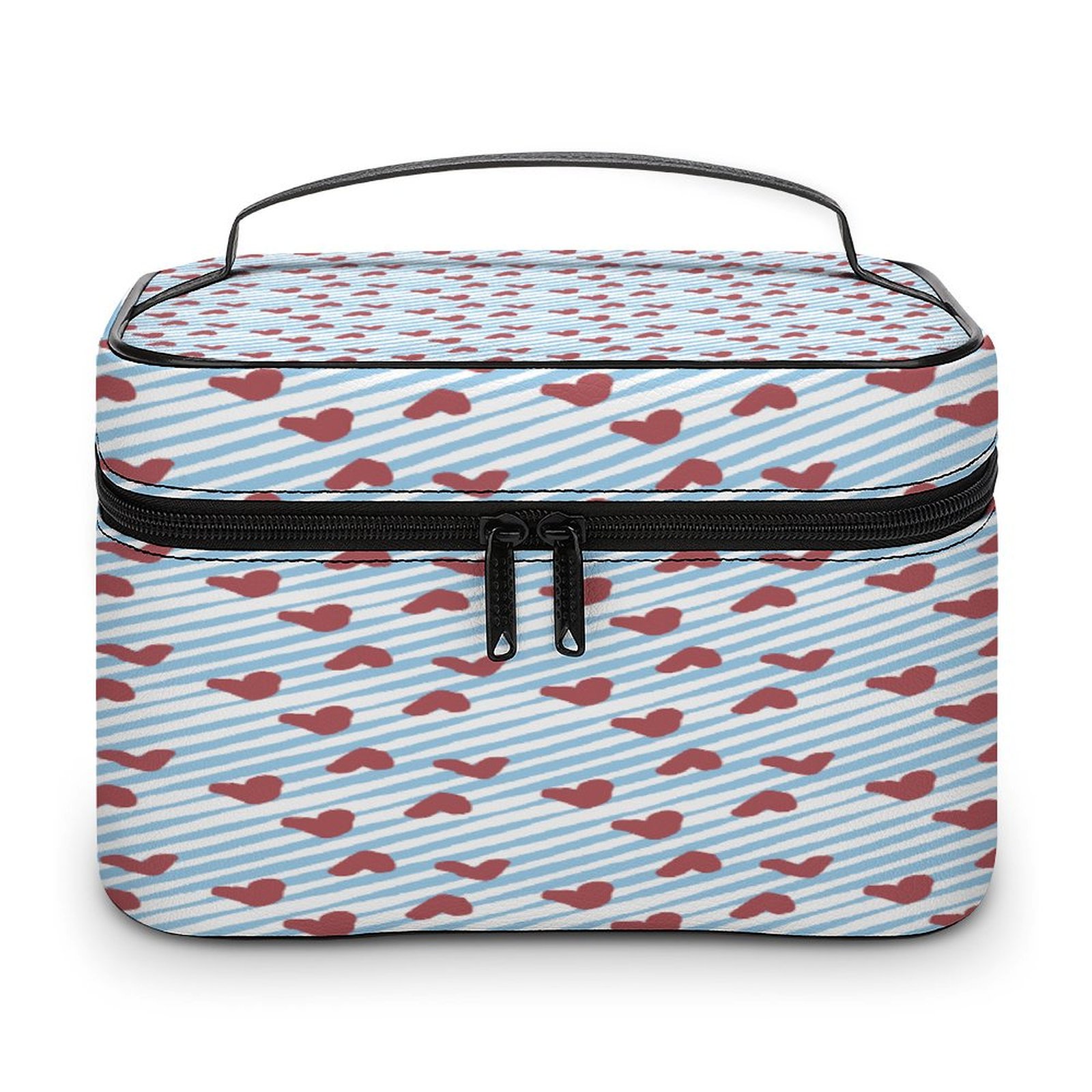 Josie Heart Large Makeup Bag in Blue main image 1