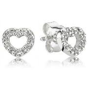 Heart Stud Earrings - 290528CZ