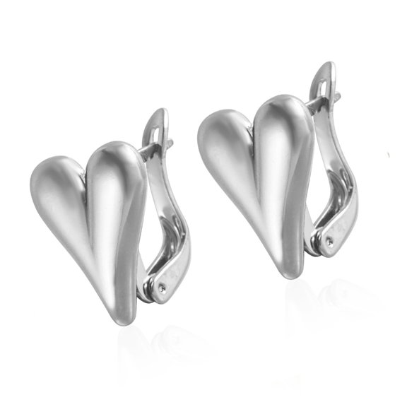 Heart Studs Earrings Creative Ear Accessory Heart Ear Studs Alloy Texture