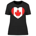 thumbnail image 1 of Heart Style Canadian Flag T-Shirt Women -Image by Shutterstock, Female Large, 1 of 2