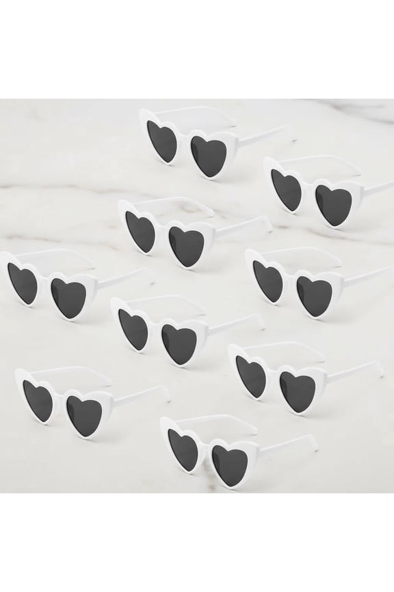 Heart Sunglasses Vintage Cat Eye Retro Bachelorette Bride Sunglasses Bulk for Women