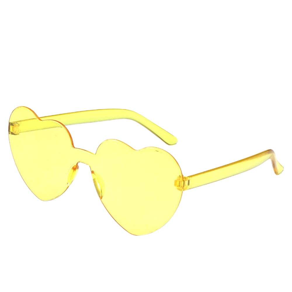 Heart Sunglasses for Women Colorful Heart Glasses Transparent Heart ...