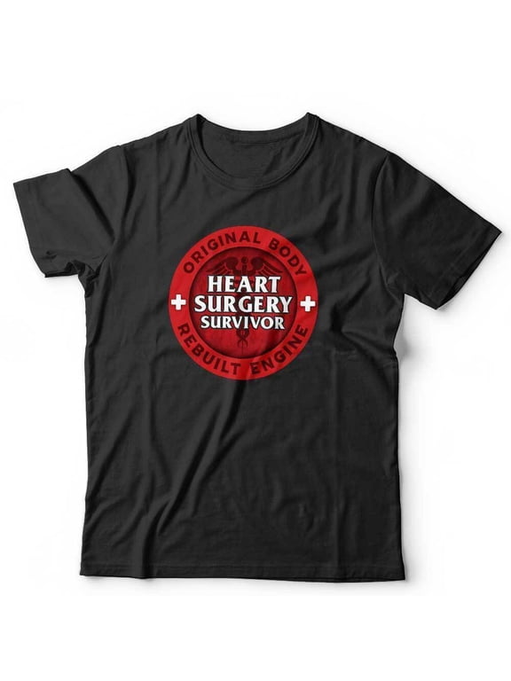 Heart Surgery Survivor TShirt Unisex Bypass Operation Open Heart Attack Funny