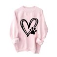 thumbnail image 1 of Heart Sweatshirt for Womens Valentines Shirt Lover Gift Pullover Oversize Romantic Long Sleeve Tops, 1 of 4