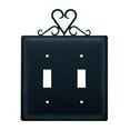 thumbnail image 1 of Heart Switch Cover Double - Black, 1 of 1