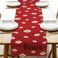 thumbnail image 1 of Heart Table Runner Red Flax Table Scarf for Dining Table Decor Valentine's Day Wedding Anniversary Romantic Dinner Decorations(Red-Xl), 1 of 6