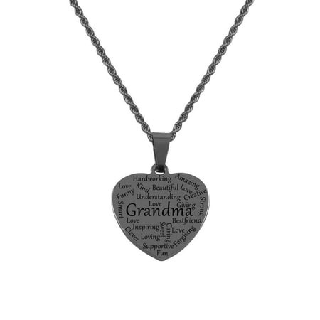 Heart Tag Necklace - Grandma