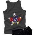 thumbnail image 1 of Heart Tank Top Women Patriotic Shirt American 4th of July Sleeveless Tops Blue, 1 of 5