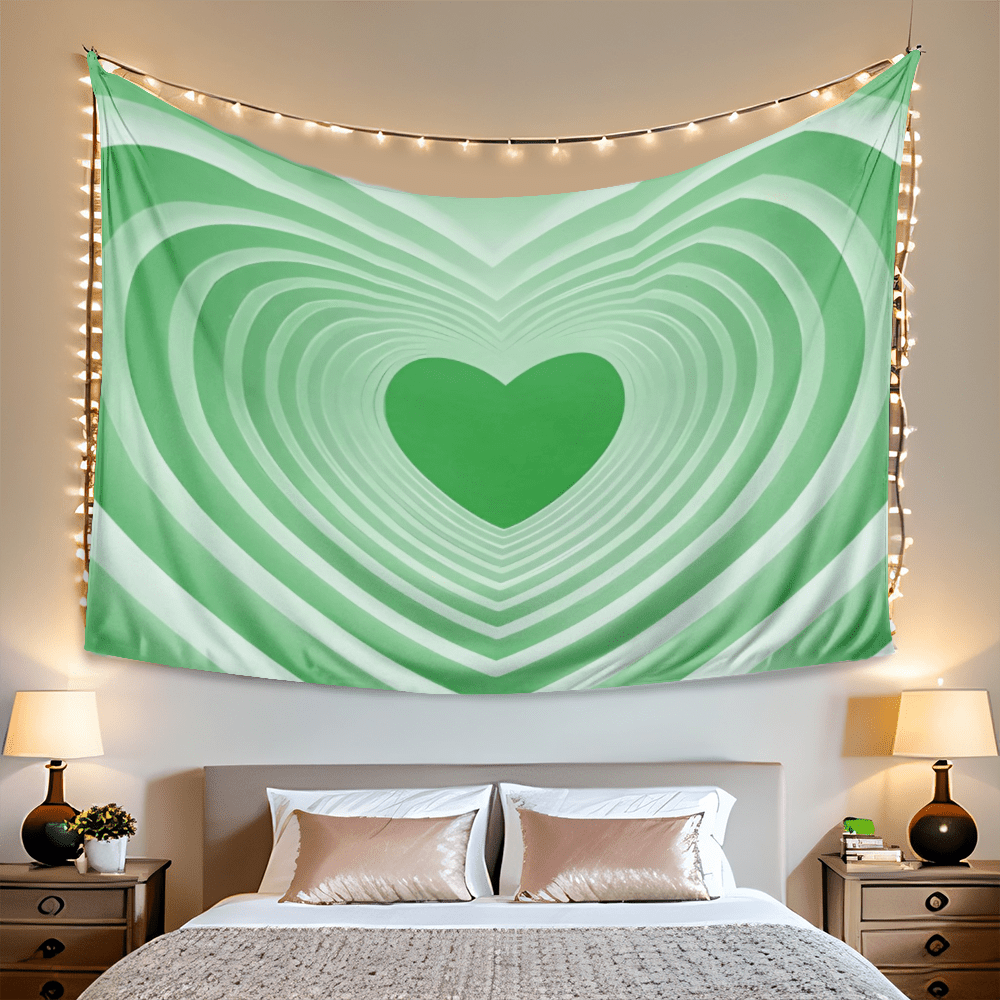 Heart Tapestry 2000s Pastel Pink Green Hippie Wall Decor Teen Girls Wall Hanging Home Bedroom Living Room Dorm Decoration 70x59inch Walmart