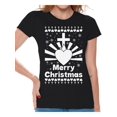 thumbnail image 1 of Heart Tee for Women Love Print Merry Christmas Shirt for Women Happy Holidays Women Shirt Christian Shirt for Her Merry Xmas Ladies T-Shirt Religion Christmas Tshirt Christian Cross Top Xmas Gifts, 1 of 4