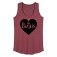 thumbnail image 1 of Heart The Beatles - Women's Racerback Tank, 1 of 6