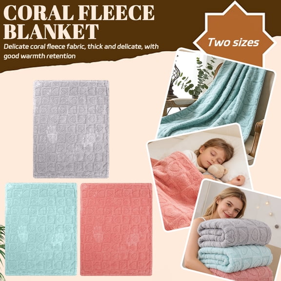 Heart Throw Blanket, 39X59 In, Plush Blanket, Blue Student Blanket, Fleece Student Blanket, Student Towel, Student Wrap, Nap Time Covering, Travel Accessory, 1 Pc