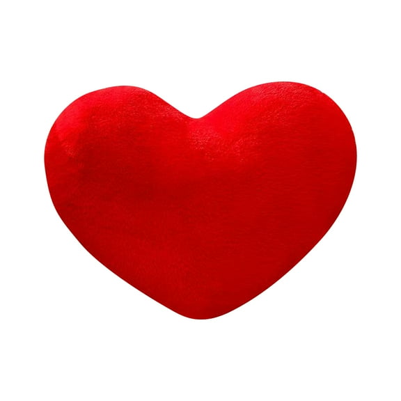 Heart Throw Pillow, Decorative Pillow, 12 In, Couch Throw Pillows for Living Room, Home Decor Living Room, Heart Decorations for Home, Soft Plush, Red, 1 Pc