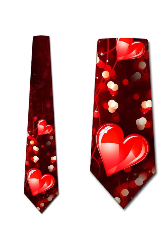 Heart Ties Mens Valentines Neckties Dreamy Heart Tie by Three Rooker