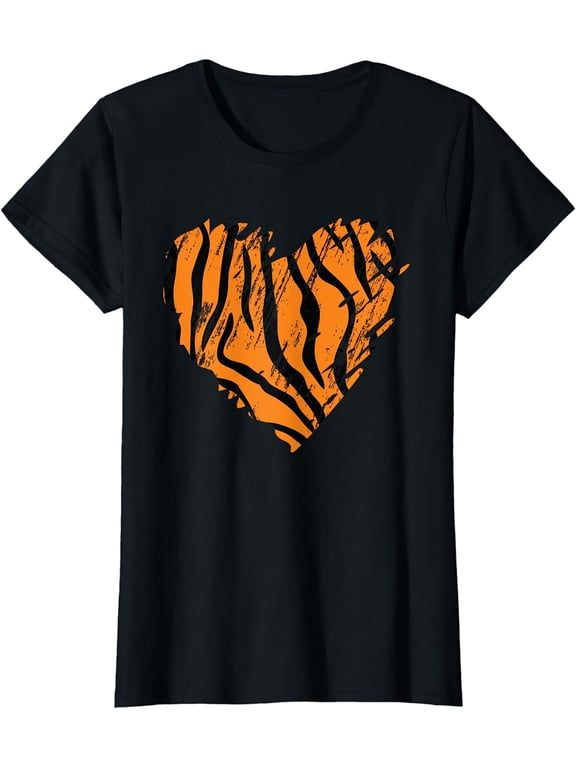Heart Tiger Print T-Shirt