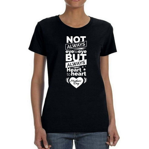 Heart To Heart Mothers Day Shaped T-Shirt Women -Image by Shutterstock, Female Large