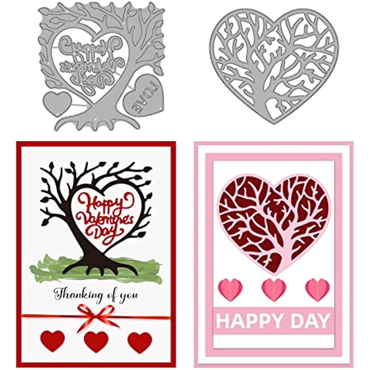  Valentines Day Heart Flowers Metal Cutting Dies Stencil DIY  Scrapbooking Album Paper Card Template Mold Embossing Craft Decoration  Scrapbooking Die Cuts Clearance