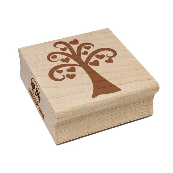 Heart Tree Valentine's Day Square Rubber Stamp Stamping Scrapbooking Crafting - Medium 1.75in