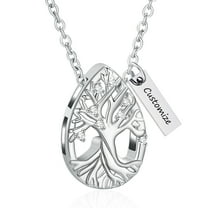 Heart Tree of Life Urn Necklace for Ashes With Birthstones Cremation Jewelry With Funnel Filler Memorial Jewelry Gifts for Women