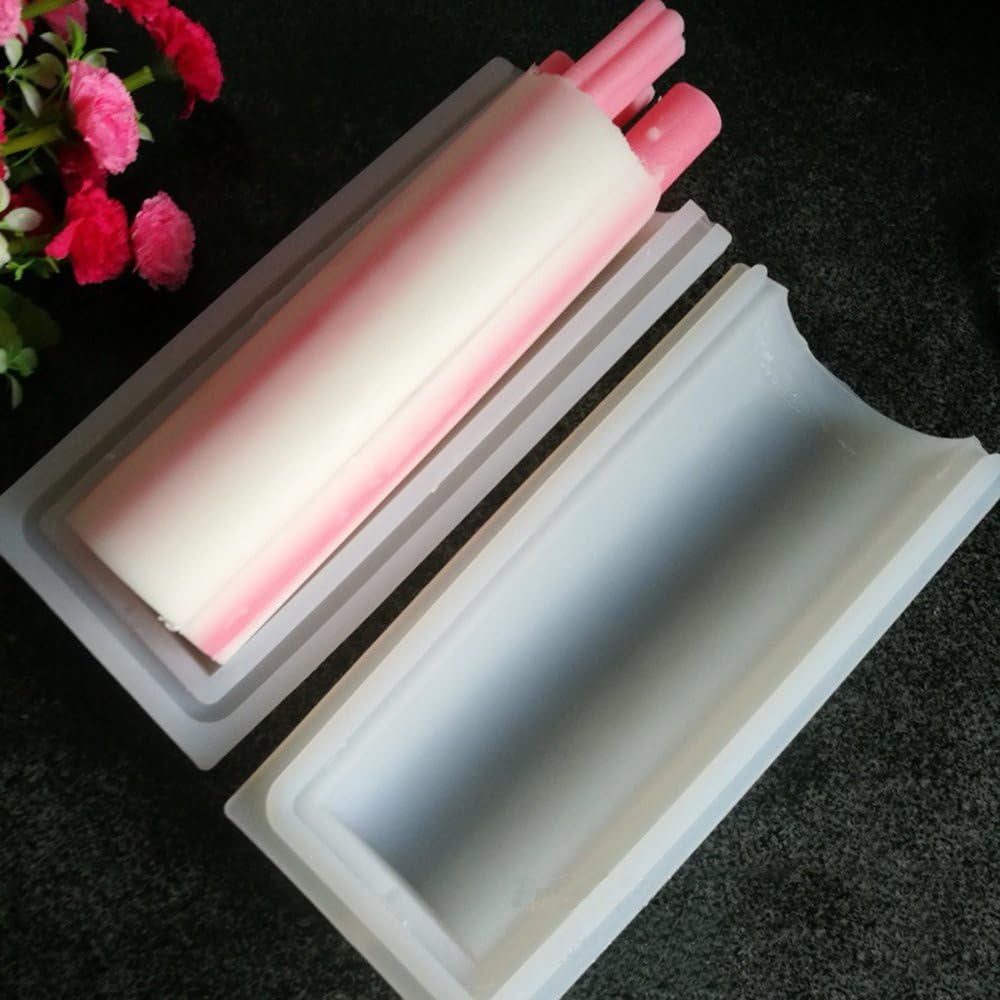 Heart Tube Column Silicone Soap Mold Embed Soap Making Supplies Tool Heart Shape Candle Mold Set Soap Mould