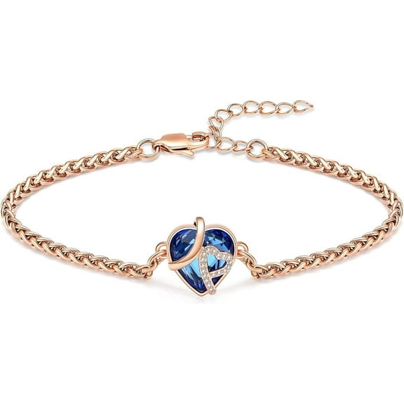 Heart Urn Bracelet for Ashes for Women Stainless Steel Crystal Cremation Jewelry Adjustable Link Bangle Memorial Keepsake for Loved One