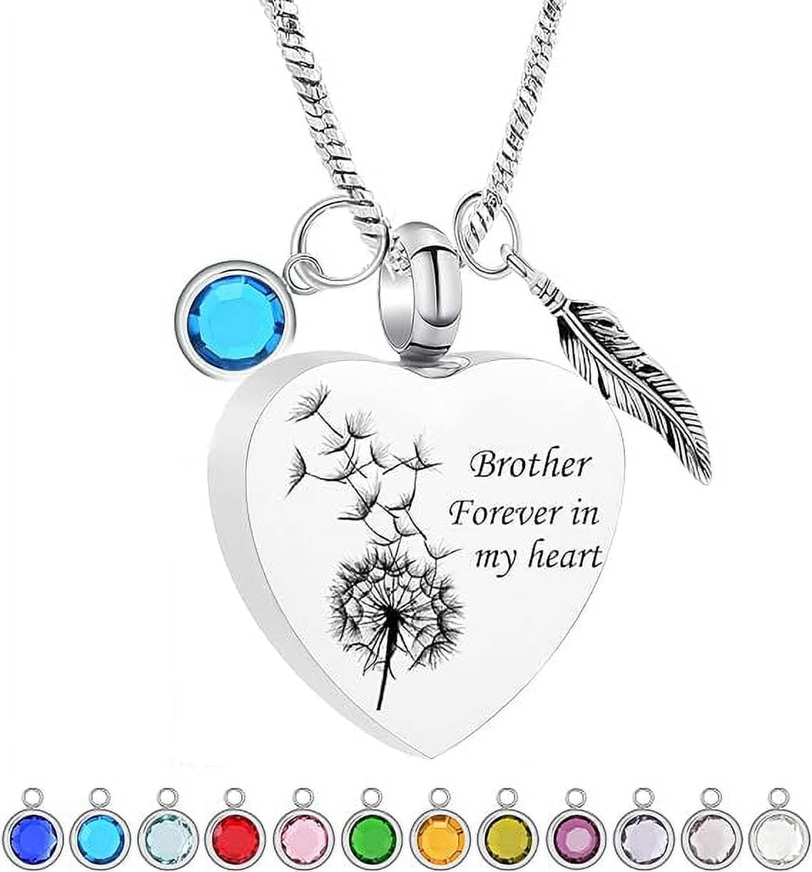 Eternity Heart I Love You To The Moon And Back Necklace for Ashes Cremation  Jewellery Dad,Grandpa,Brother,Blank