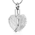thumbnail image 1 of Heart Urn Cremation Jewelry for Ashes with Angel Wing Charm Urn Necklace for Ashes Human / Pet Memorial Keepsake Pendant, 1 of 9