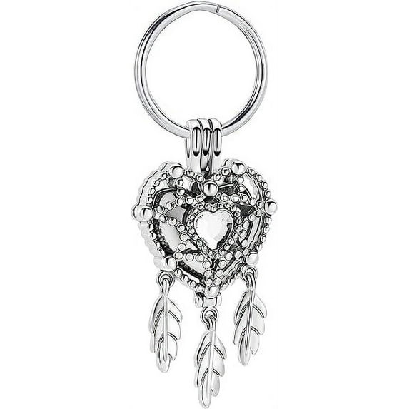 Heart Urn Keychain for Ashes Dream Catcher Cremation Jewelry for Ashes Pendant Hollow Mini Urn Keepsake Memorial Jewelry