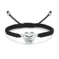 thumbnail image 1 of Heart Urn Locket Adjustable Braided Rope Bracelet Funeral Urns Bracelet for Cremation Ashes Memorial Jewelry - Your Wings Were Ready But My Heart Was Not, 1 of 6