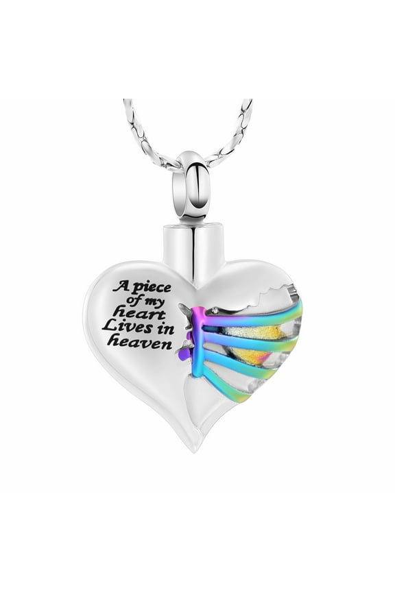 Heart Urn Necklace for Ashes Women Men Cremation Jewelry for Ashes Cremation Necklace In Memory of Grandpa Grandma Dad Mom Uncle Aunt Brother Sister Daughter Son