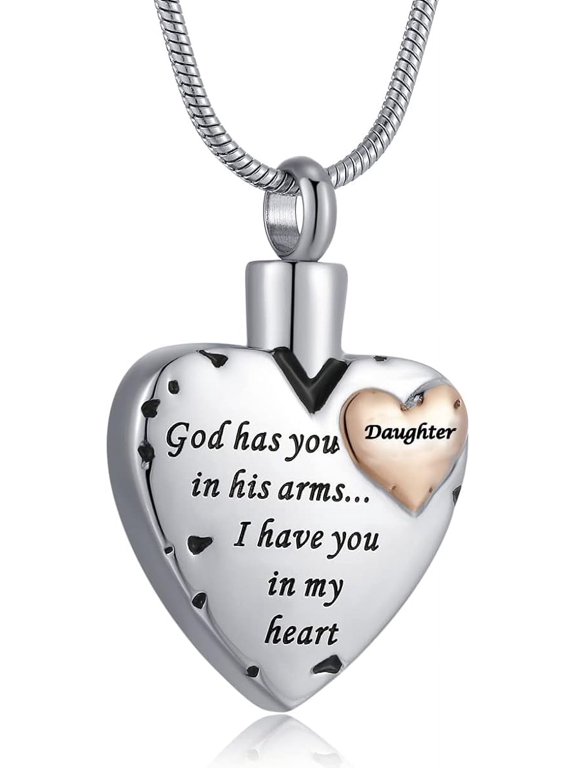 Heart Urn Necklace for Ashes Women Men Cremation Jewelry for Ashes Cremation Necklace Cremation Jewelry for Ashes of Grandpa Grandma Dad Mom Uncle Aunt Brother Sister Daughter Son