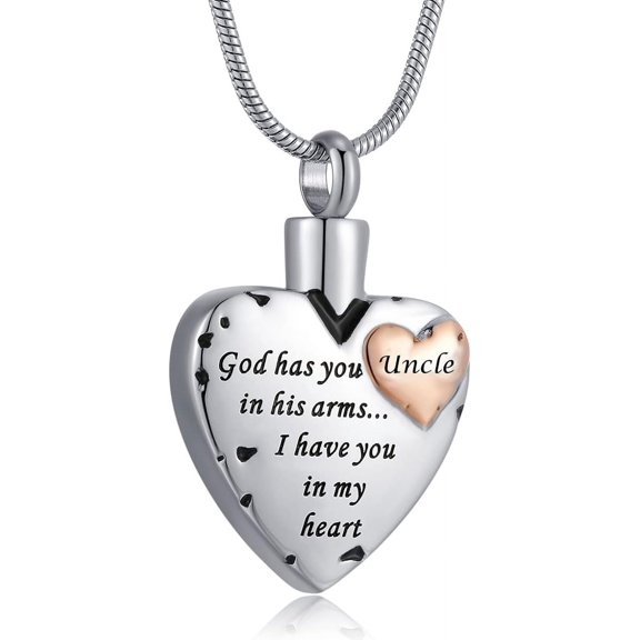 Heart Urn Necklace for Ashes Women Men Cremation Jewelry for Ashes Cremation Necklace Cremation Jewelry for Ashes of Grandpa Grandma Dad Mom Uncle Aunt Brother Sister Daughter Son