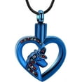 thumbnail image 1 of Heart Urn Necklace For Ashes Stainless Steel Unicorn Cremation Jewelry For Women Urn Locket Keepsake Ashes Jewelry, 1 of 7